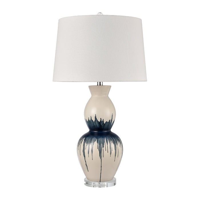 Drip Glaze Off-White Table Lamp