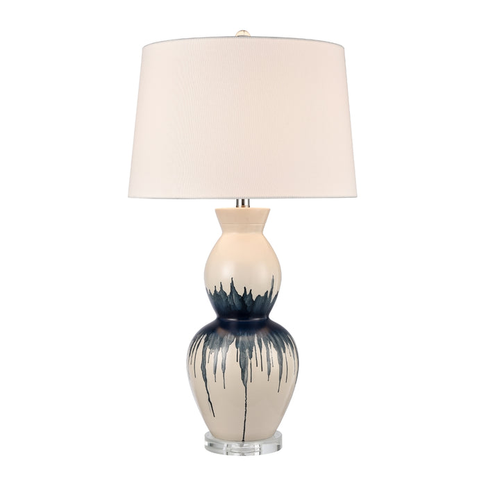 Drip Glaze Off-White Table Lamp