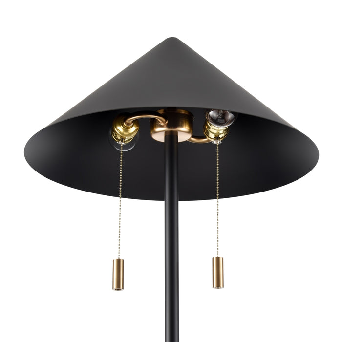 2-Light Slender Cone Floor Lamp