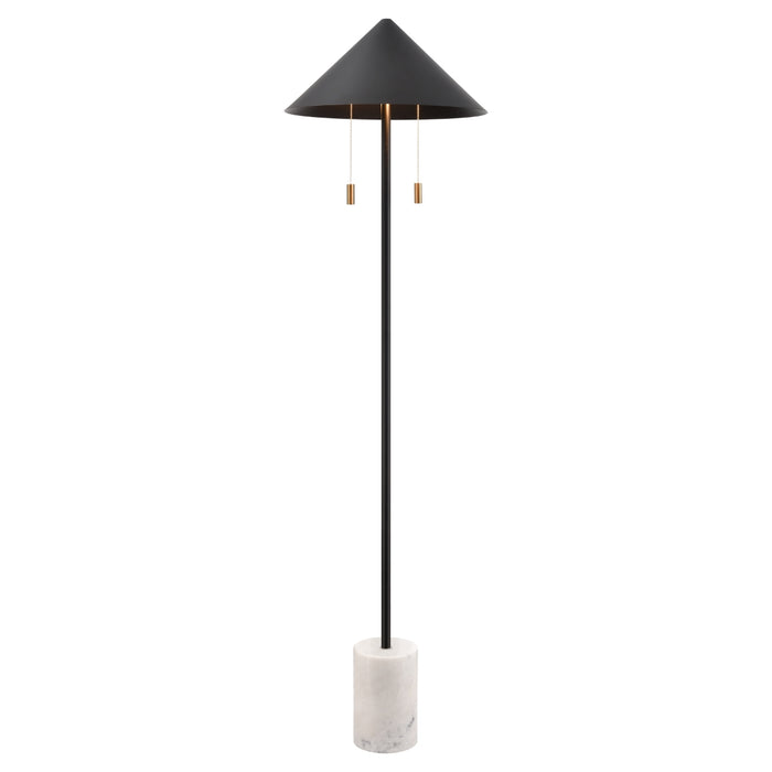 2-Light Slender Cone Floor Lamp