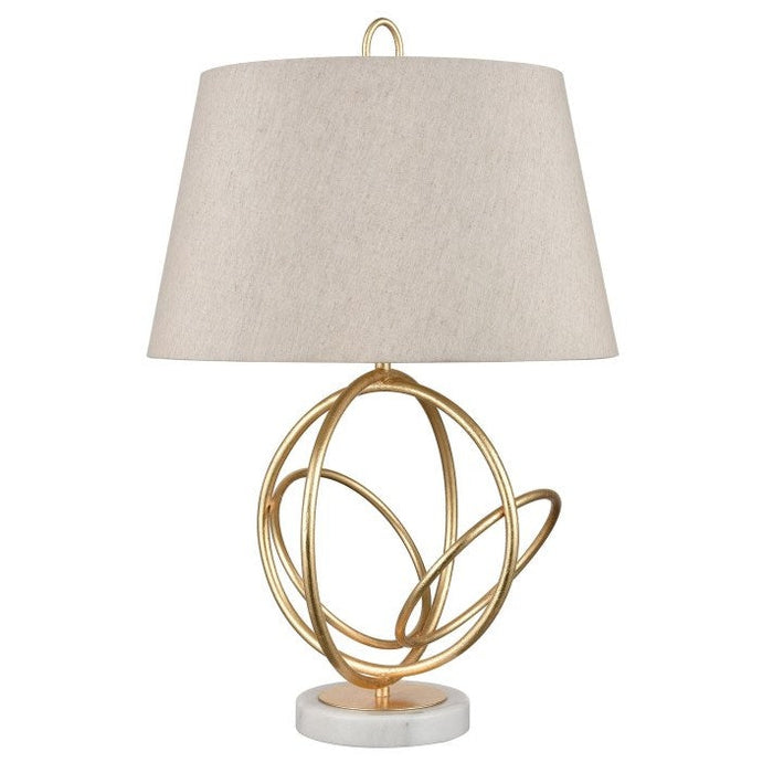 Scandinavian Gold Leaf Table Lamp