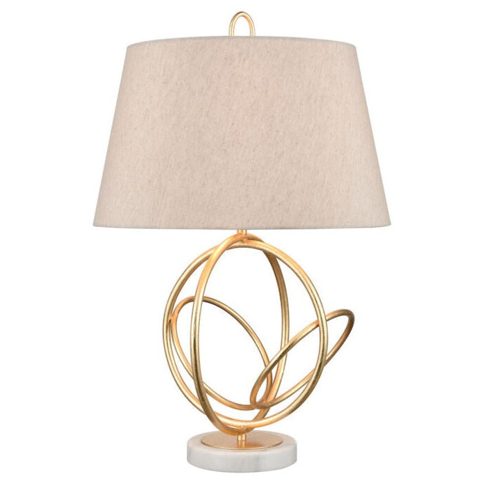 Scandinavian Gold Leaf Table Lamp