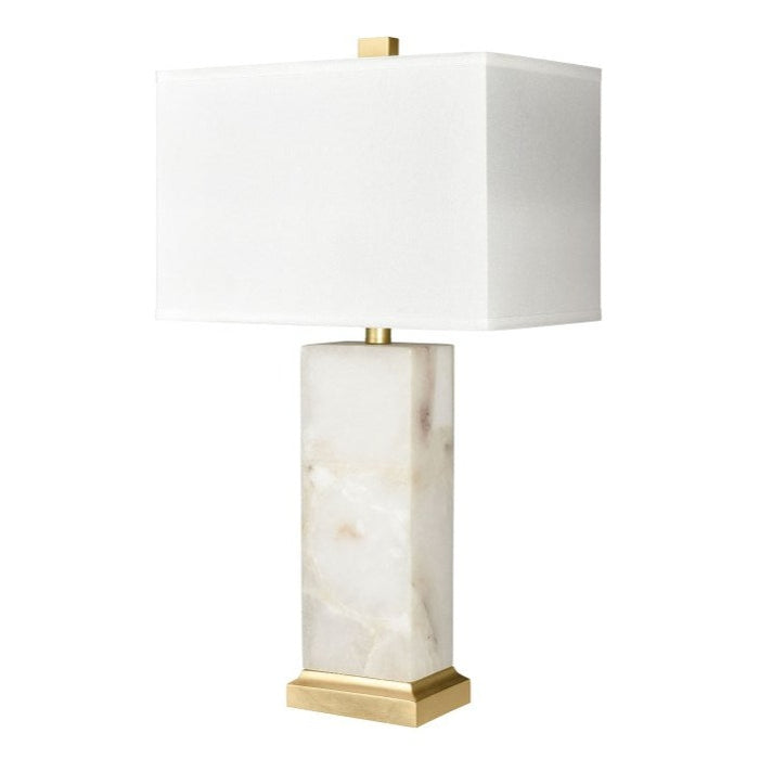 White Alabaster Chic Table Lamp