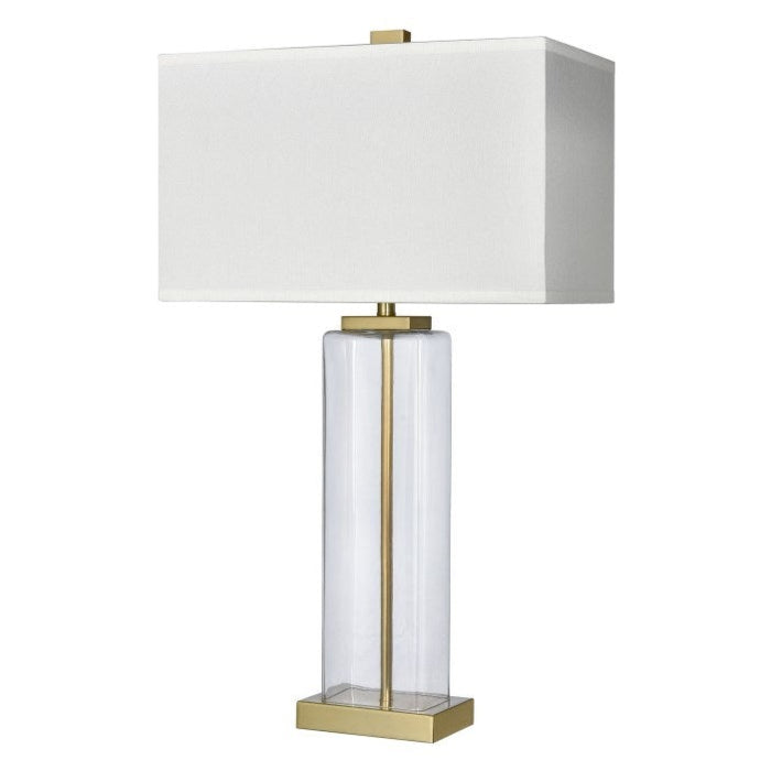 Rectangular Honey Brass Table Lamp