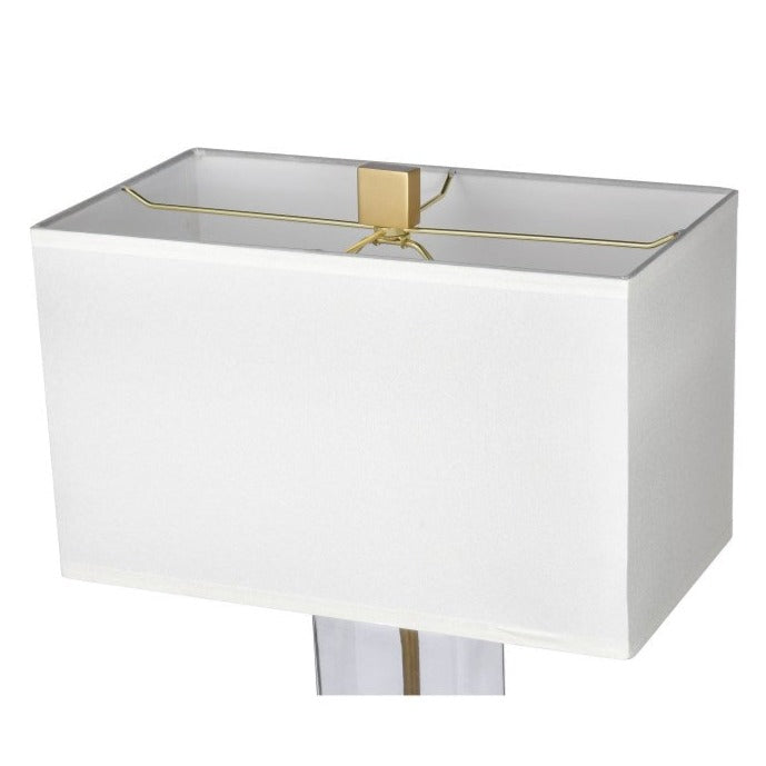 Rectangular Honey Brass Table Lamp