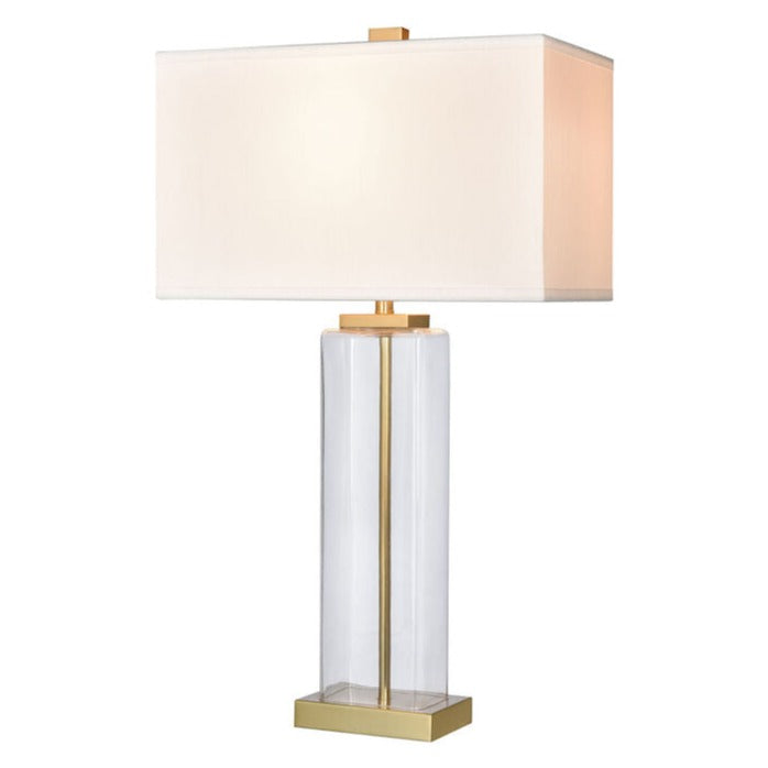 Rectangular Honey Brass Table Lamp