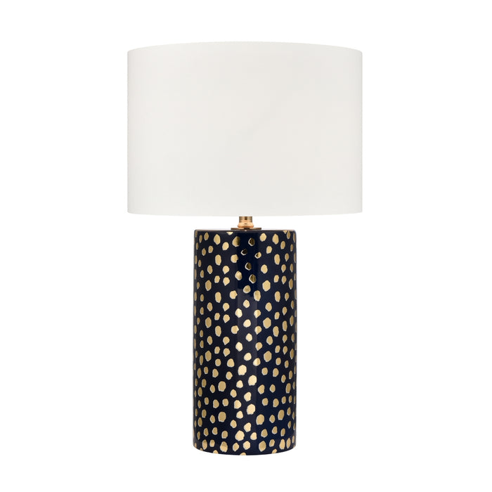 Dark Blue in Pop Gold Table Lamp