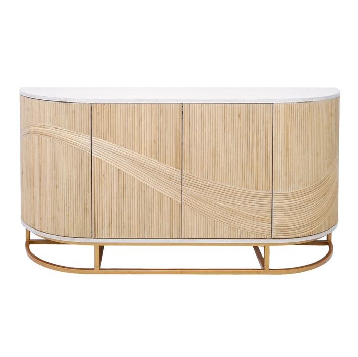 Waves in White Ash Sideboard