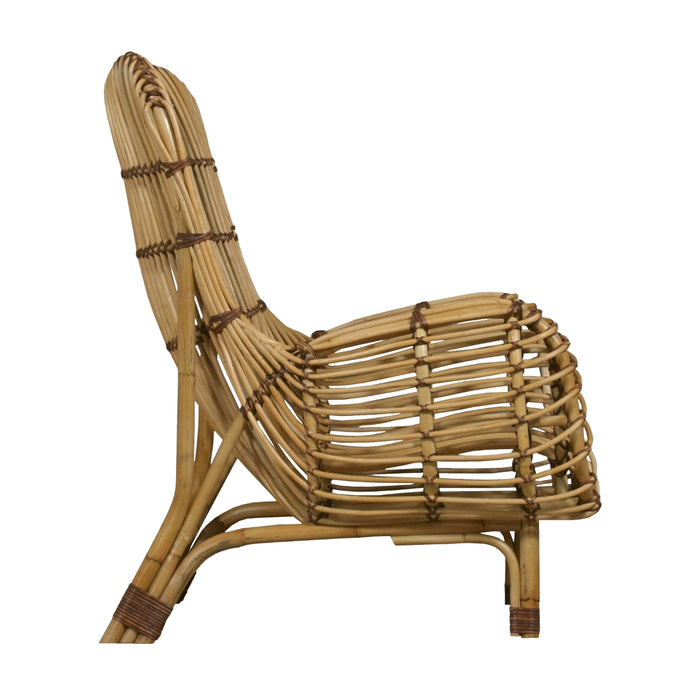 Natural Handcrafted Rattan Accent Chair