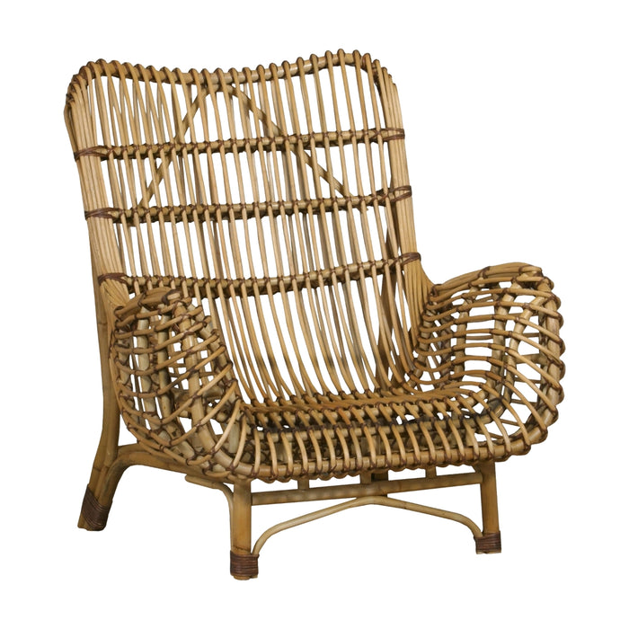 Natural Handcrafted Rattan Accent Chair