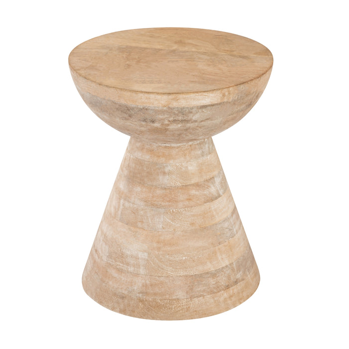 Whitewash Hourglass Accent Table