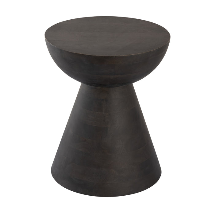 Blackwash Hourglass Accent Table