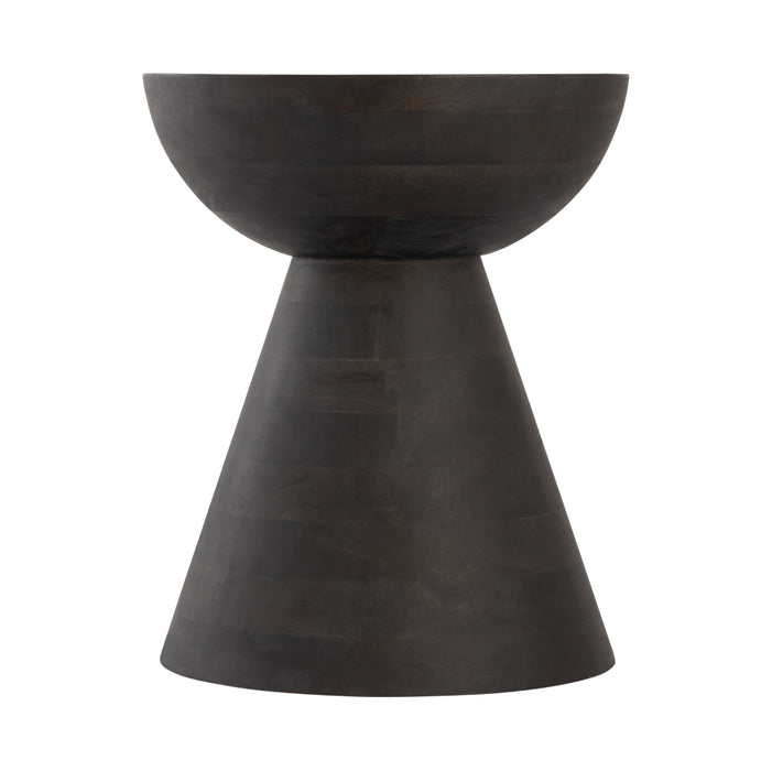 Blackwash Hourglass Accent Table