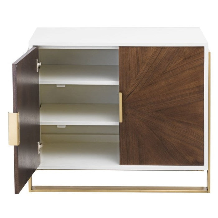 Sunburst Quarter-Cut 2-Door Side Cabinet