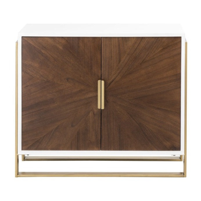 Sunburst Quarter-Cut 2-Door Side Cabinet