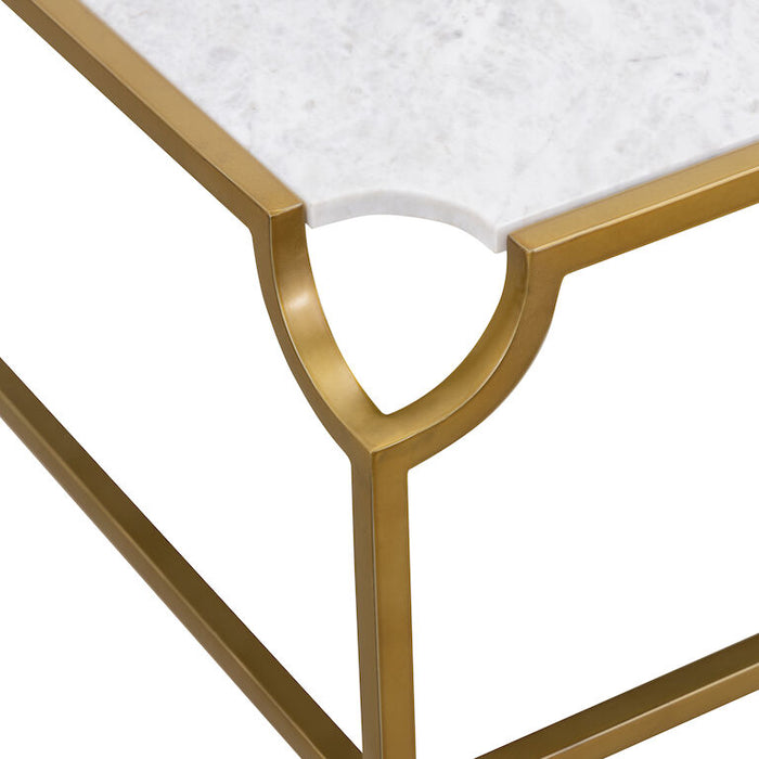 Marble Top Brass Coffee Table