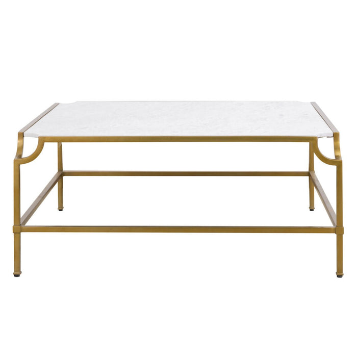 Marble Top Brass Coffee Table