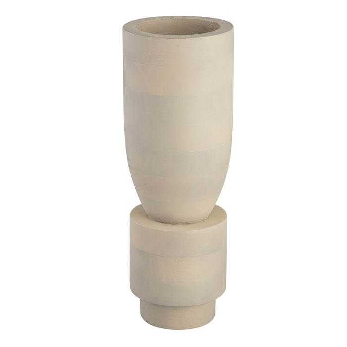 White Washed Mango Wood Vase