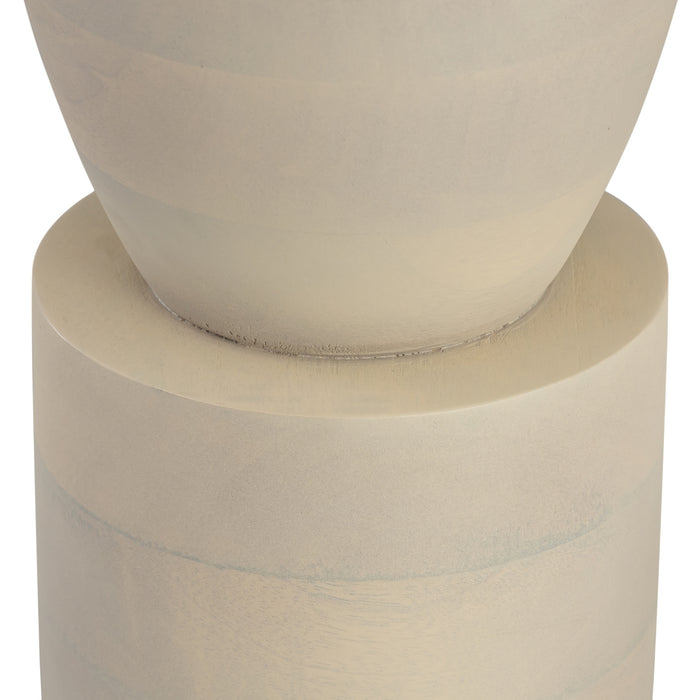 White Washed Mango Wood Vase