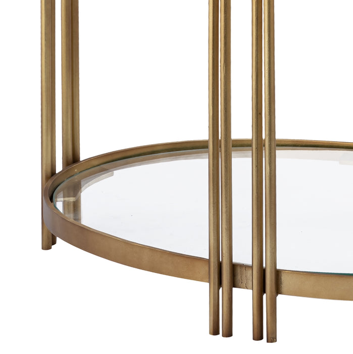 Oval Waterfall Accent Table