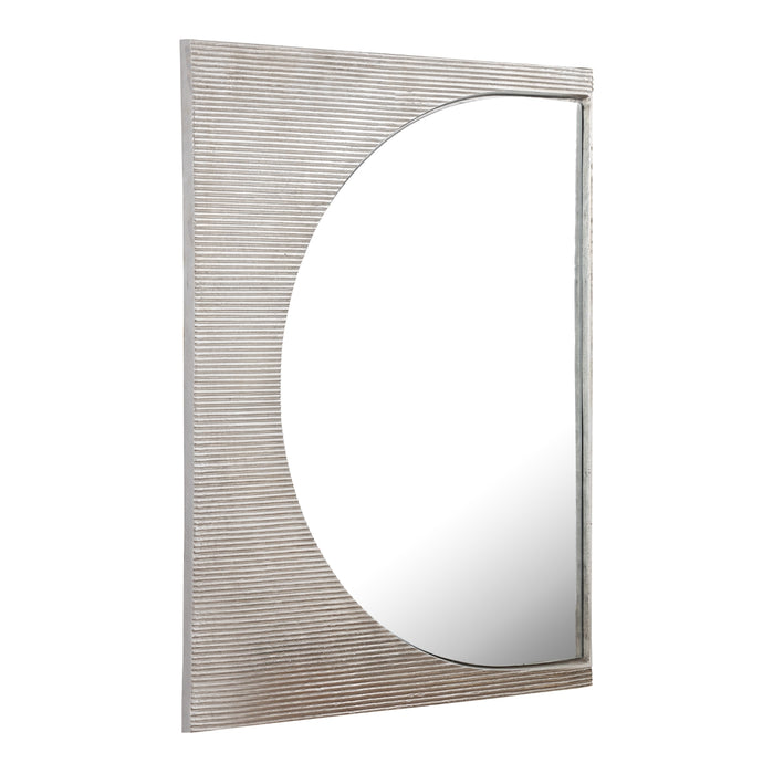 Semi Circle Nickel Finish Mirror