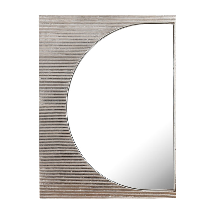 Semi Circle Nickel Finish Mirror