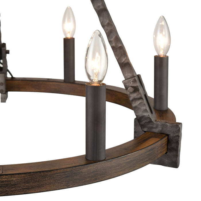 6-Light  Antique Millwood Chandelier