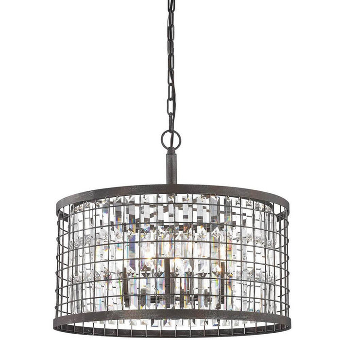 Industrial Crystal Cage Chandelier