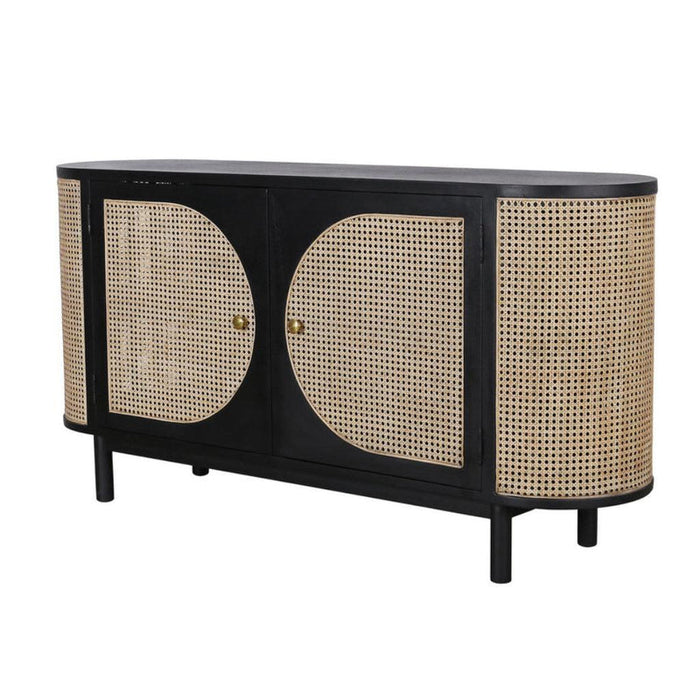 Joelle Oval Cane Door Sideboard