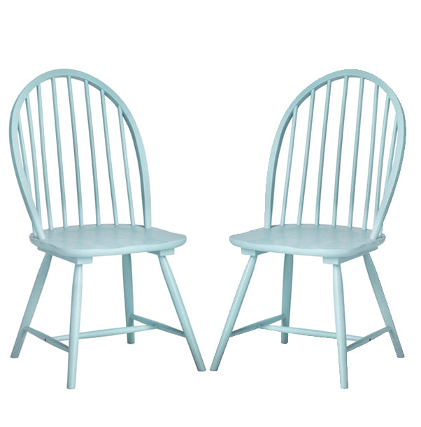 Parker Light Blue Slat Back Dining Chair - Pair