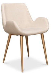 Modern Gold & Linen Chairs
