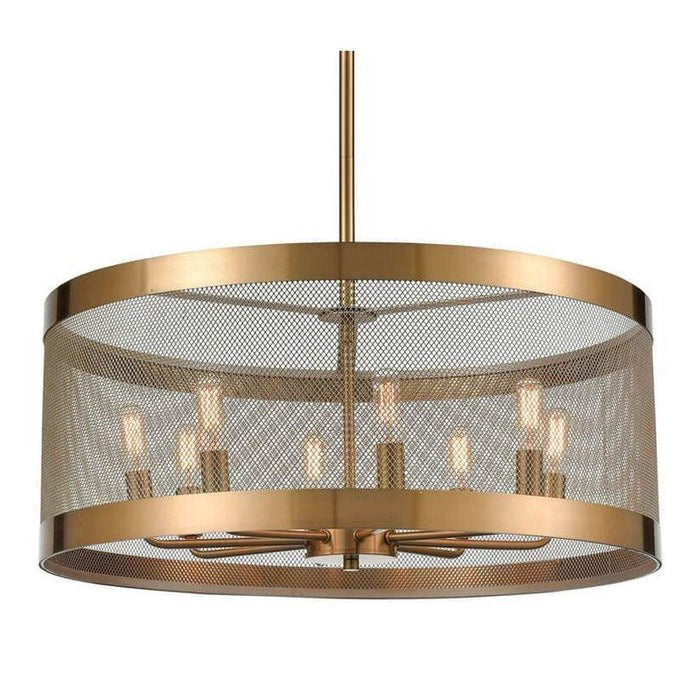 Modern Satin Brass Chandelier