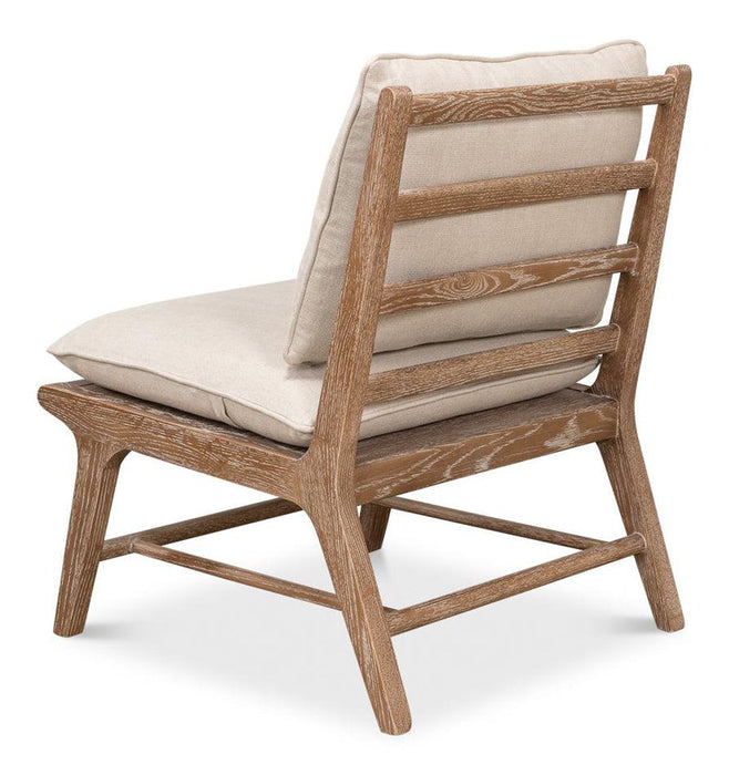 Natural Linen Coastal Chair