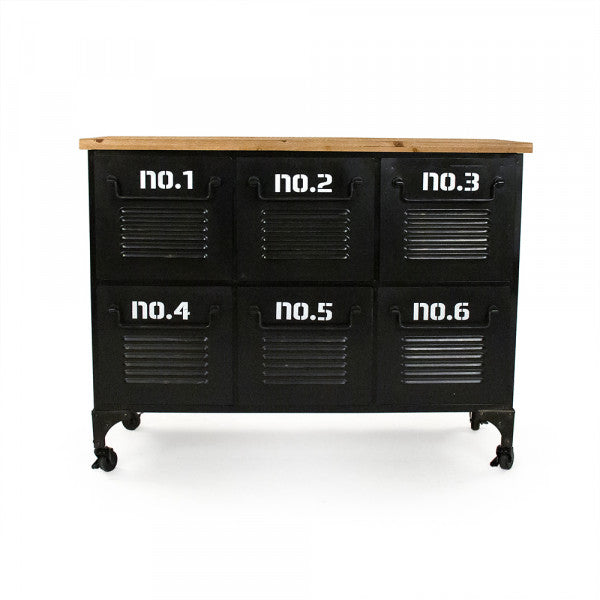 Black Industrial Iron Chest