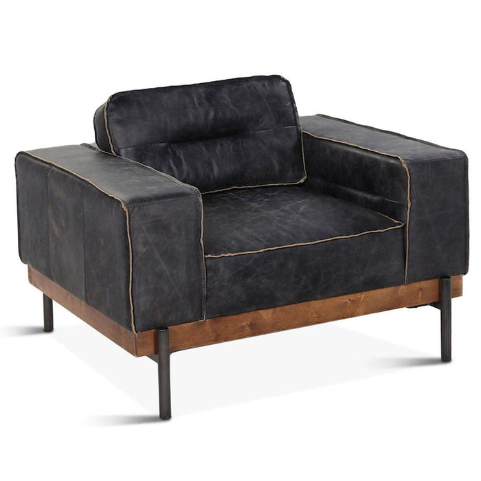 Portofino Industrial Black Lounge Chair