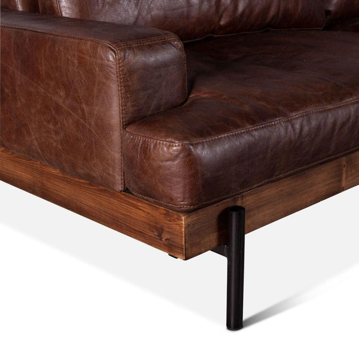 Portofino Industrial Brown Leather Sofa