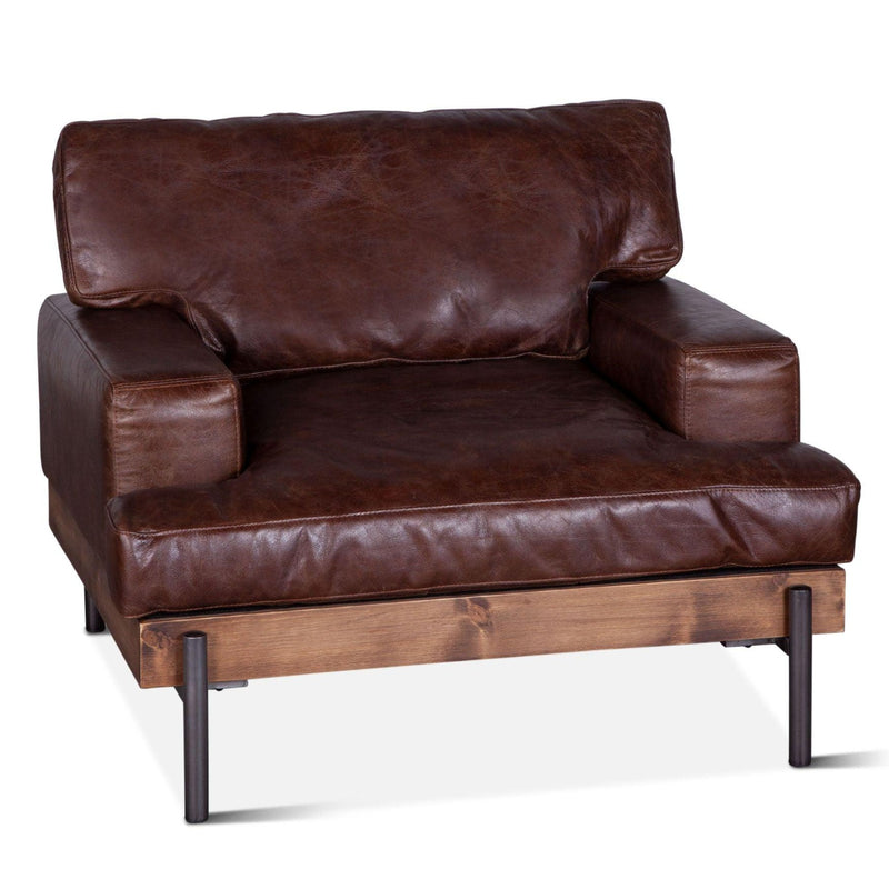 Portofino Industrial Brown Lounge Chair