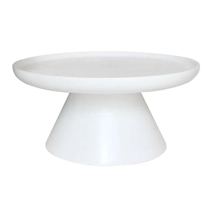 Retro White Round Coffee Table