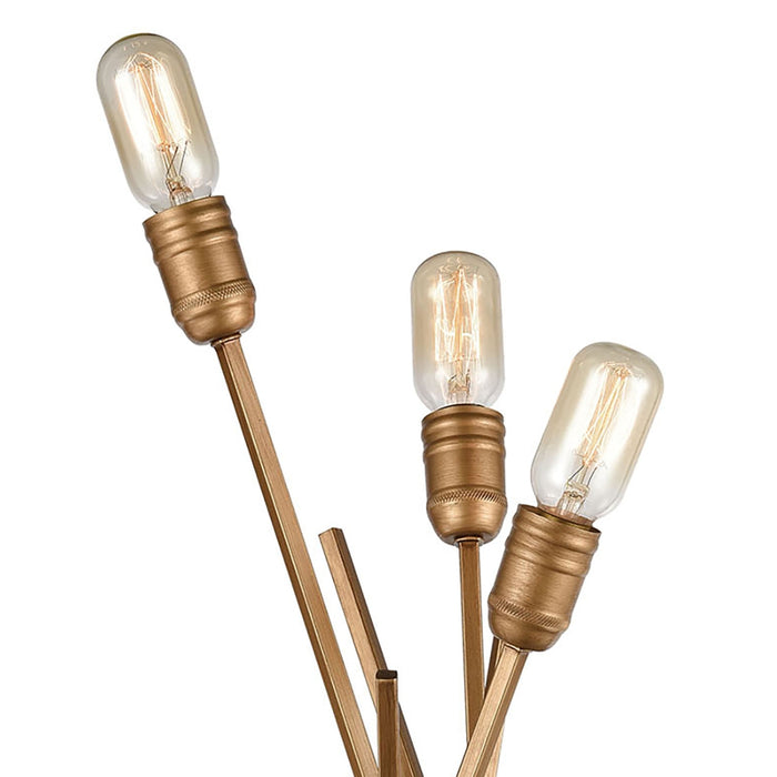 6-Light Matte Gold Paralleled Sconce