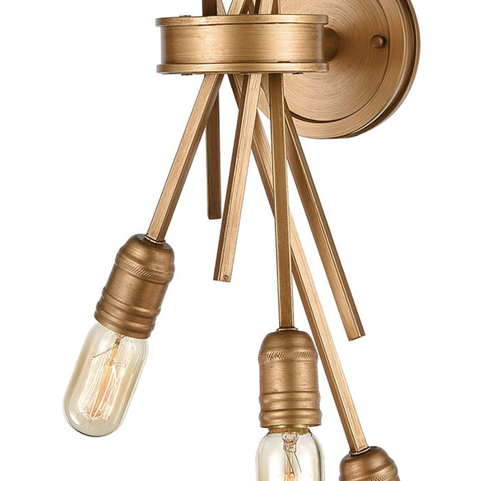 6-Light Matte Gold Paralleled Sconce