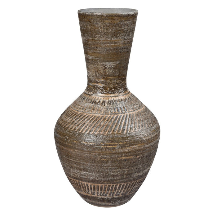 Aged  Brown Gourd Vase