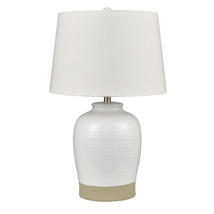 Coastal Two-Tone Earthenware Table Lamp