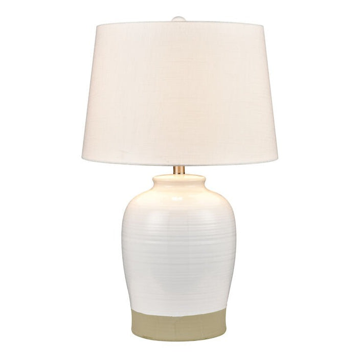 Coastal Two-Tone Earthenware Table Lamp