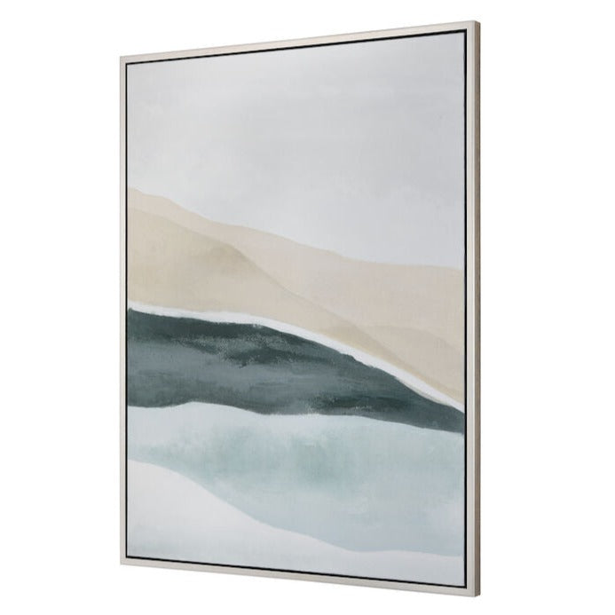 Seaside Green and Taupe Wall Art