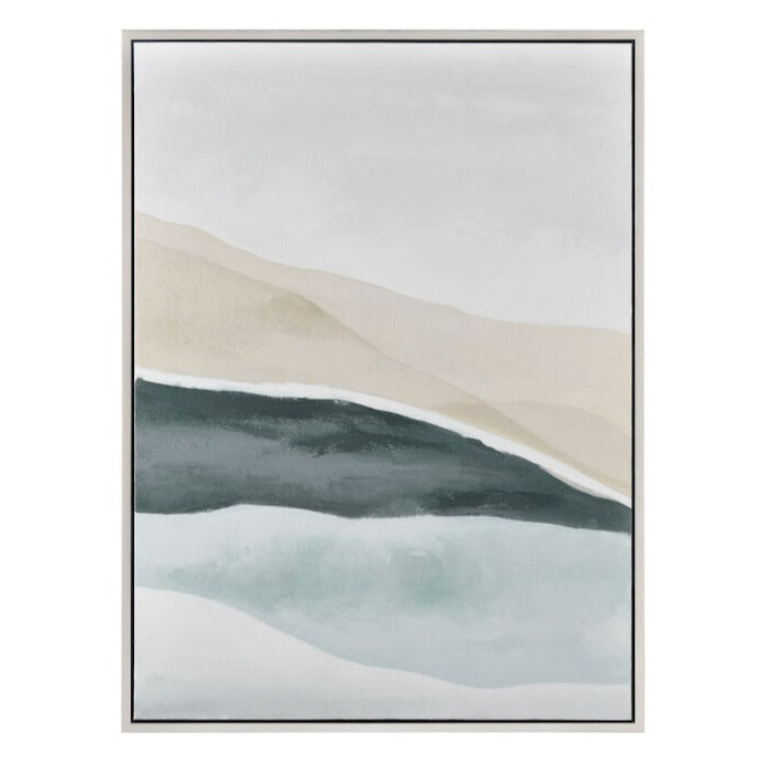 Seaside Green and Taupe Wall Art