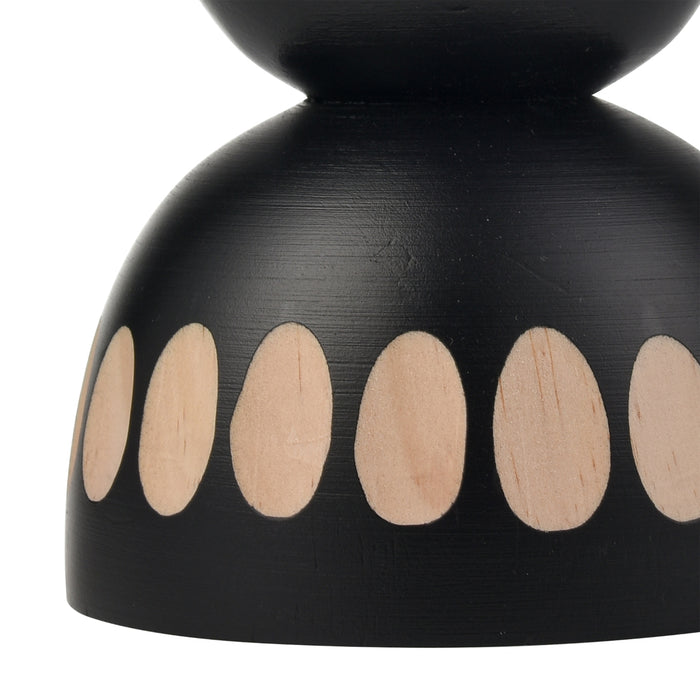 2-Set Black Orbs Candle Holders