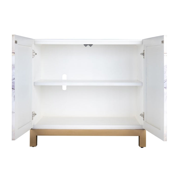 2-Door Contemporary Abstract Side Cabinet