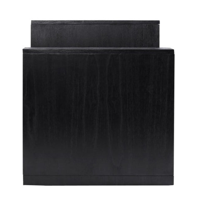 Cantilevered Modern Black Square Accent Table