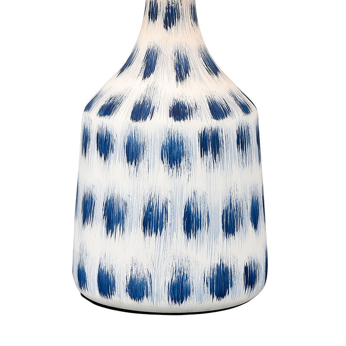 White with Pop Blue Table Lamp