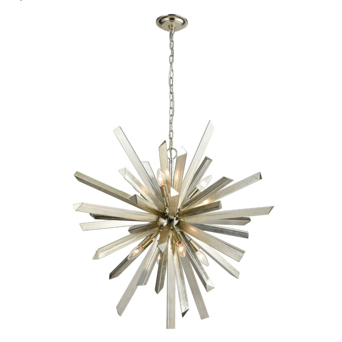 8-Light Crystal Prisms Chandelier